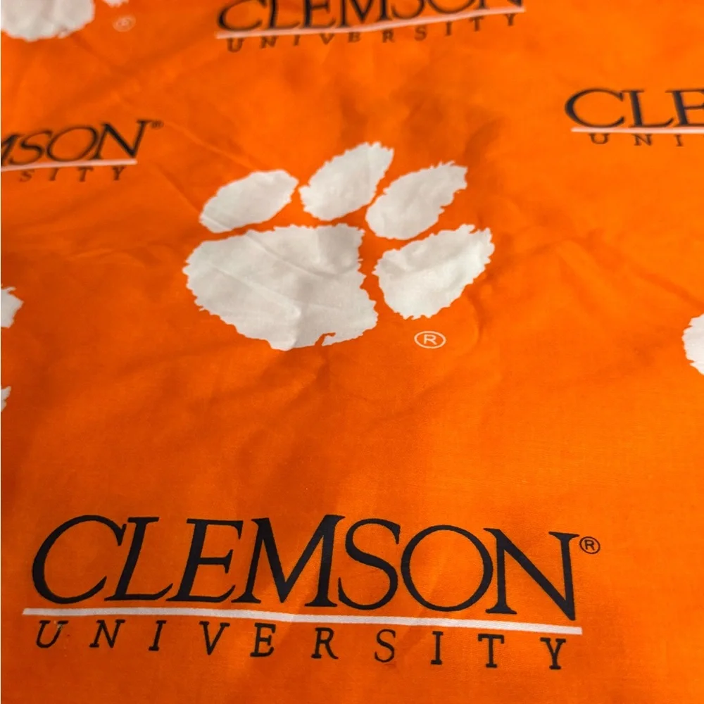 Clemson University Orange shower curtain